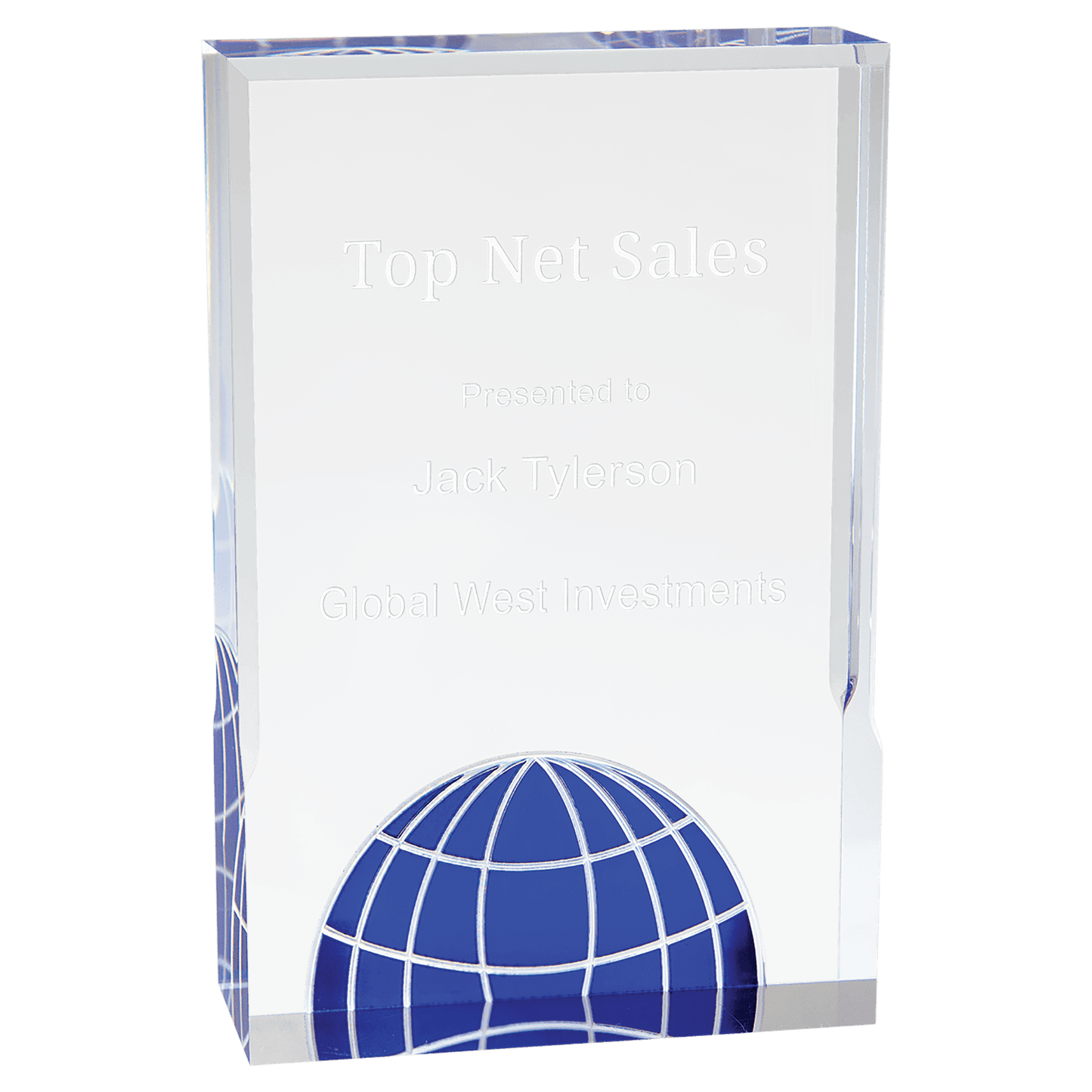 Blue 5" x 7" Globe Acrylic