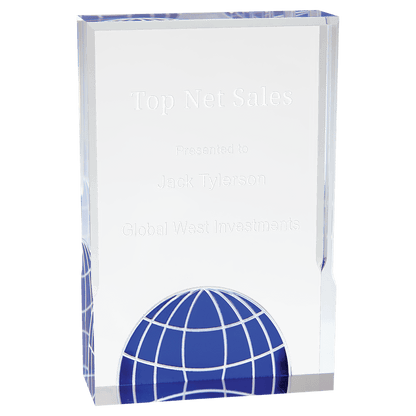 Blue 5" x 7" Globe Acrylic