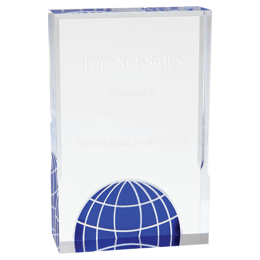 Blue 5" x 7" Globe Acrylic