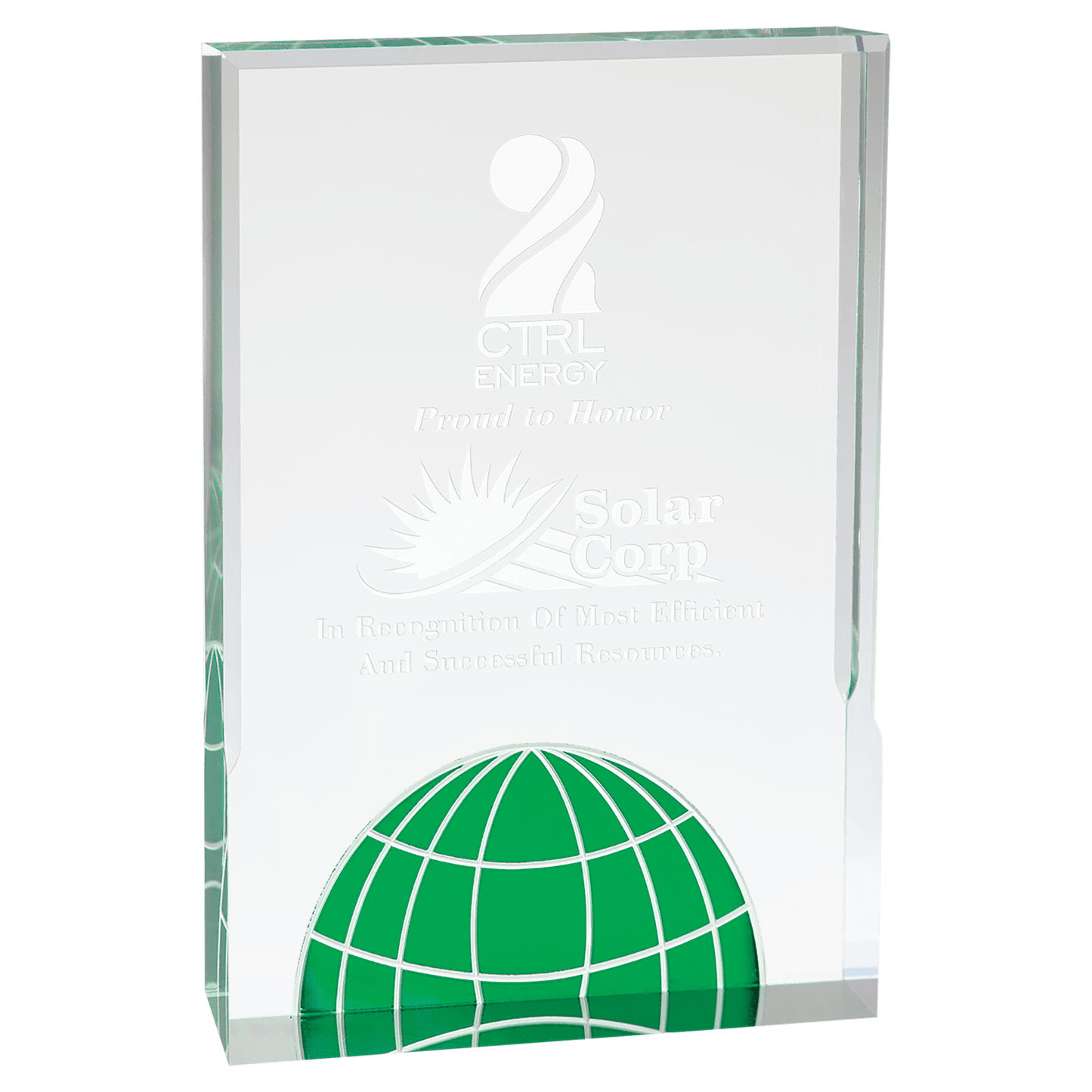Green 6" x 8" Globe Acrylic