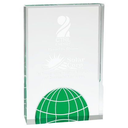 Green 6" x 8" Globe Acrylic