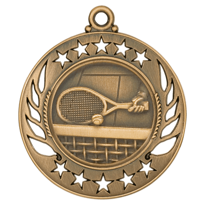Antique Bronze 2 1/4" Tennis Galaxy Medal