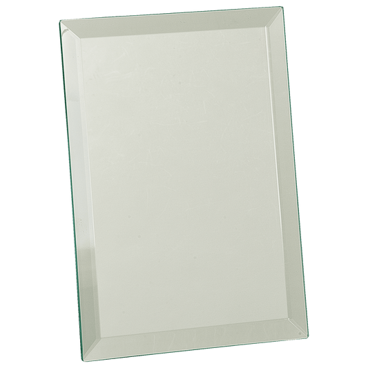 6" x 8" Clear Mirror Glass Plaque