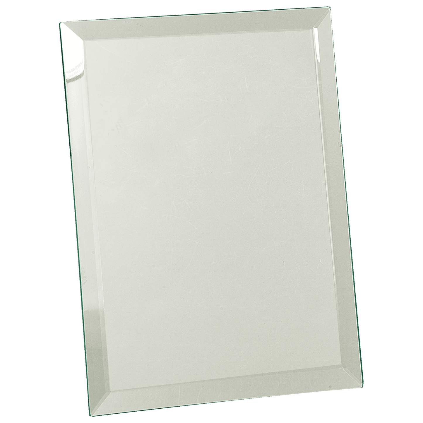 Clear 7" x 9" Glass Mirror Plaque
