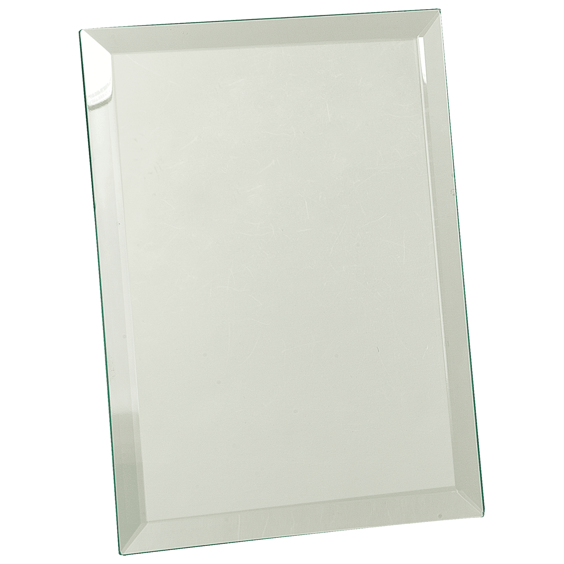 Clear 7" x 9" Glass Mirror Plaque