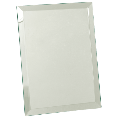 Clear 7" x 9" Glass Mirror Plaque