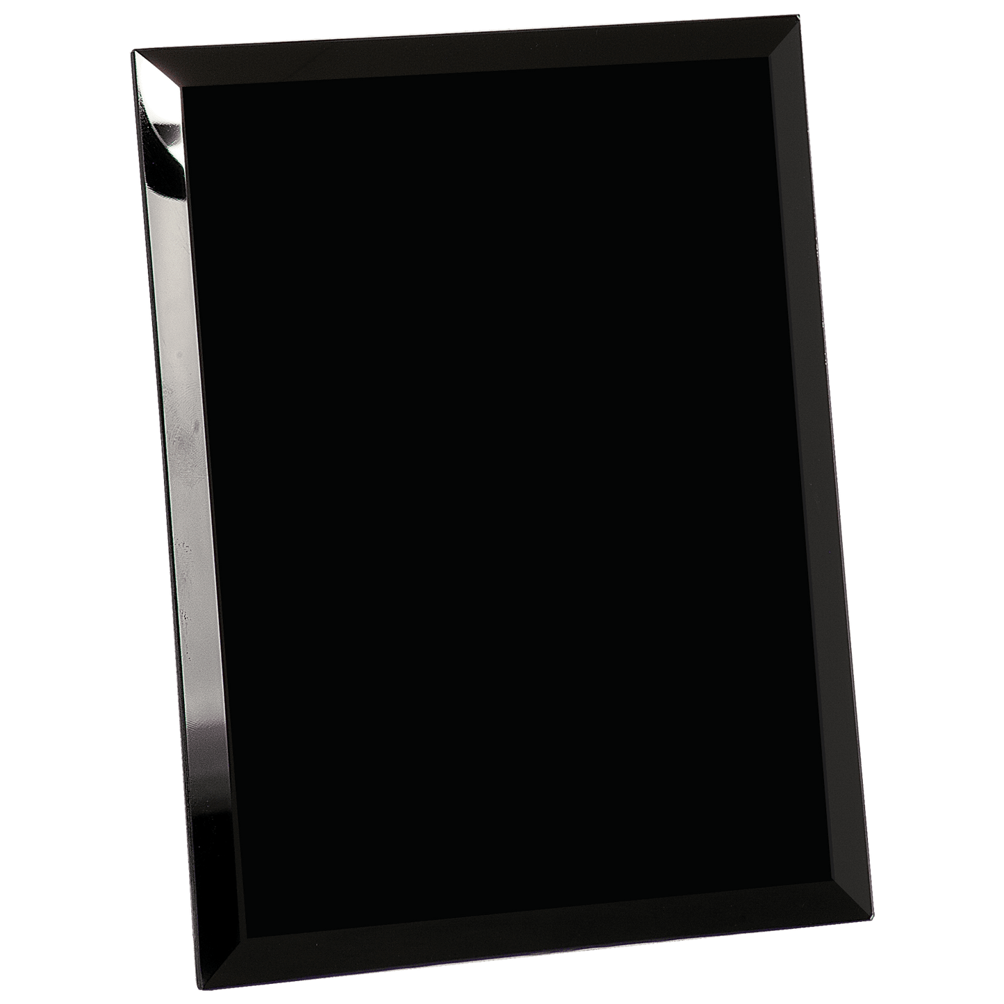 Black 8" x 10" Glass Mirror Plaque