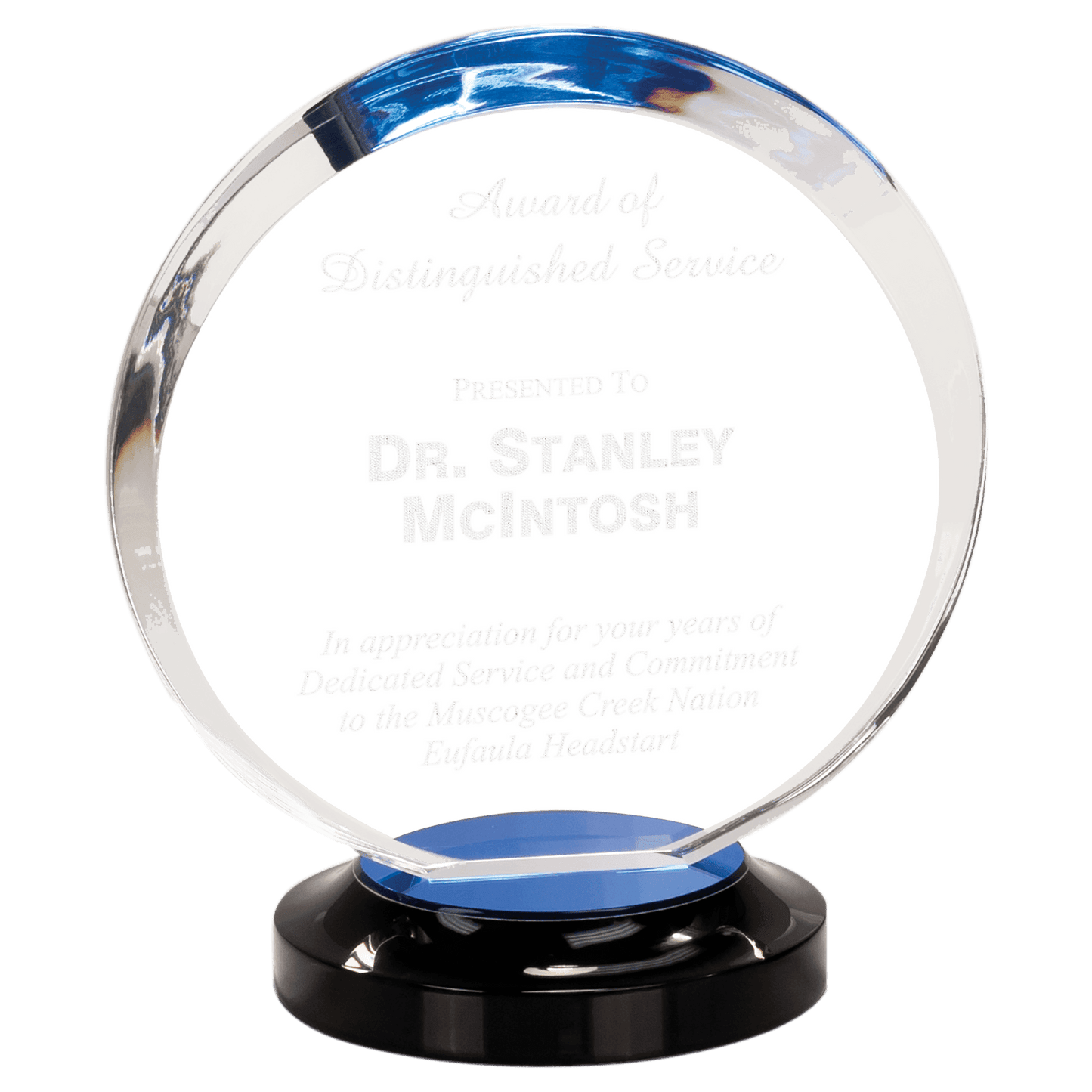 Blue 8" Halo Acrylic