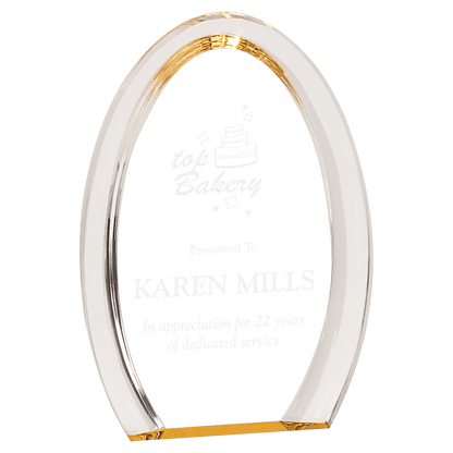 Gold 7" Oval Halo Acrylic