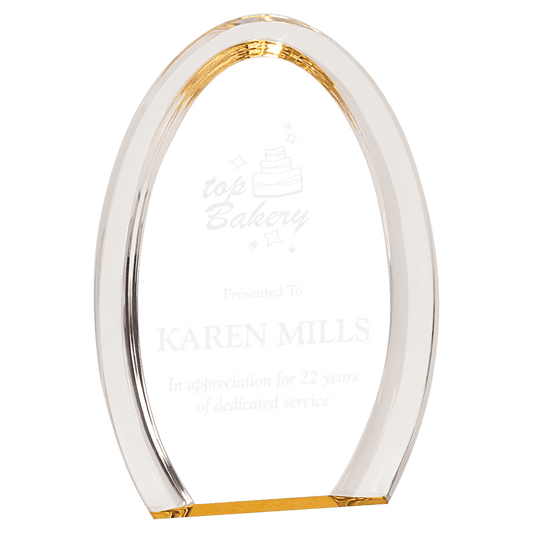 Gold 7" Oval Halo Acrylic