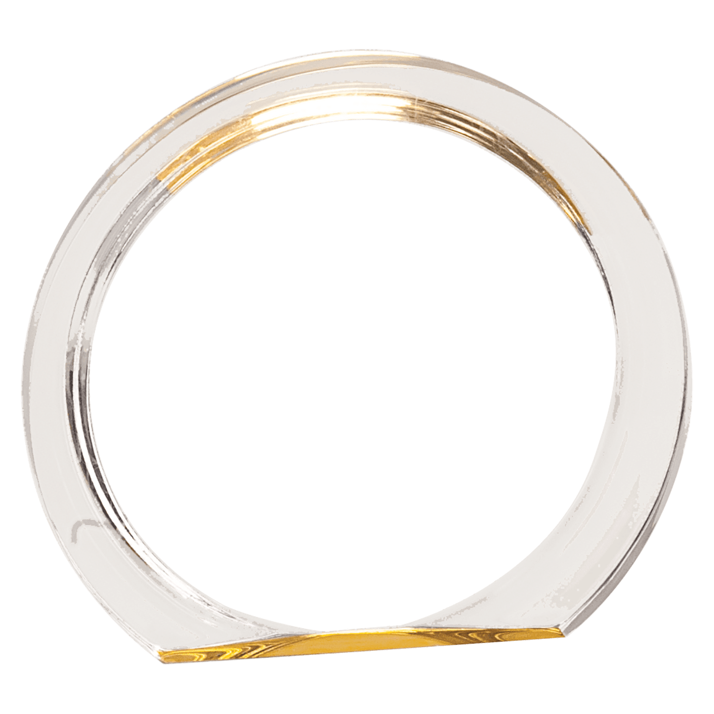Gold 5 3/8" Round Halo Acrylic