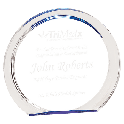 Blue 6 3/8" Round Halo Acrylic