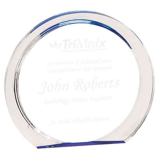 Blue 6 3/8" Round Halo Acrylic