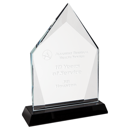 Black 7 3/4" Diamond Halo Glass with Base