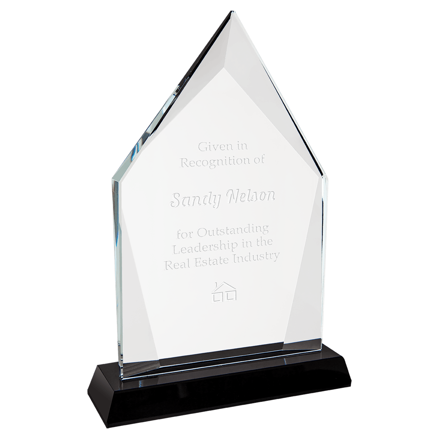 Black 8 1/2" Diamond Halo Glass with Base