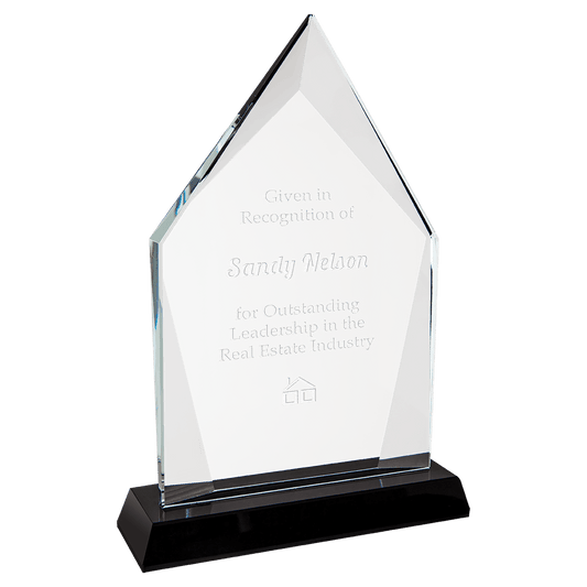 Black 8 1/2" Diamond Halo Glass with Base