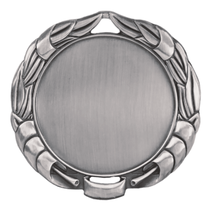 Antique Silver 2 3/4" Wreath 2" Insert Holder Medal (double sided)