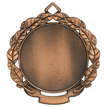 Antique Bronze 2 3/4" Leaf 2" Insert Holder Medal