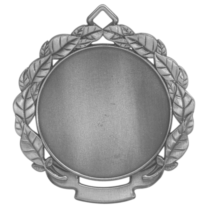 Antique Silver 2 3/4" Leaf 2" Insert Holder Medal