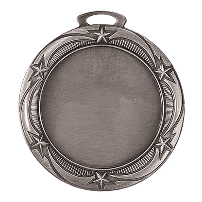Antique Silver 2 3/4" Star 2" Insert Holder Medal