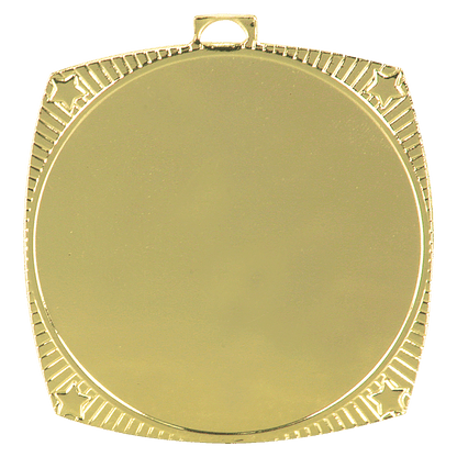 Bright Gold 2 1/8" Square Star 2" Insert Holder Medal