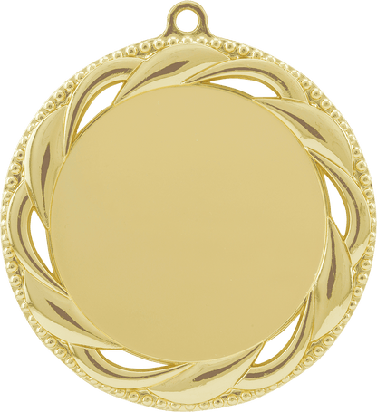 Bright Gold 2 3/4" Rosette 2" Insert Holder Medal