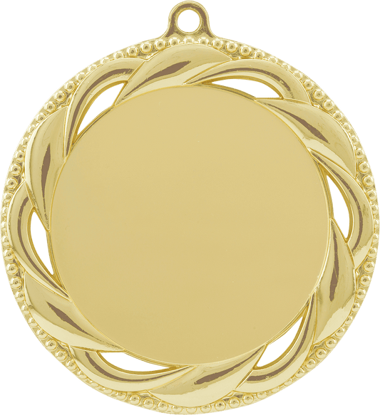 Bright Gold 2 3/4" Rosette 2" Insert Holder Medal