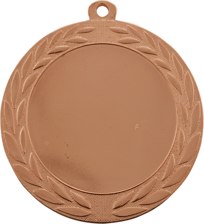 Bright Bronze 2 3/4" Wreath 2" Insert Holder Medal