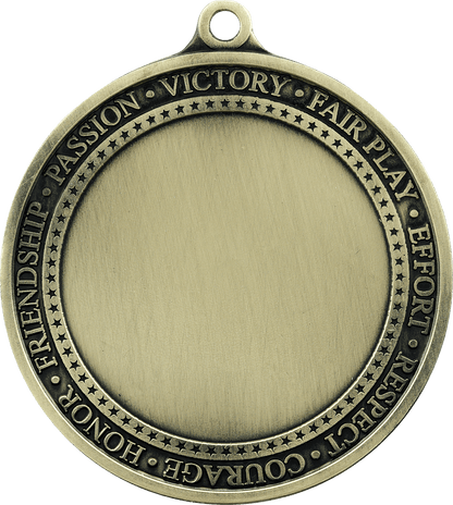 Antique Gold 2 3/4" Inspirational 2" Insert Medal Holder