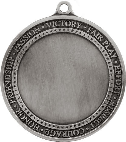 Antique Silver 2 3/4" Inspirational 2" Insert Medal Holder