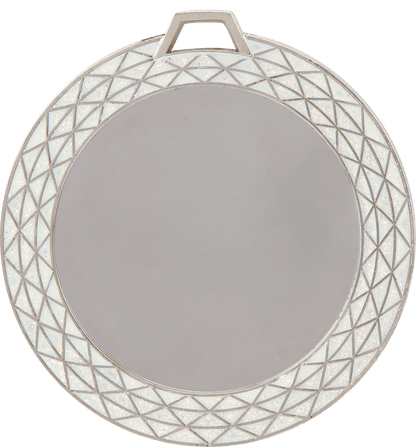 White 2 3/4" Bling 2" Insert Holder Medal