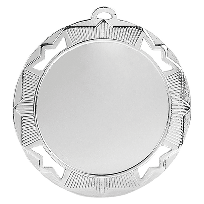 Bright Silver 2 3/4" Crown 2" Insert Holder Medal