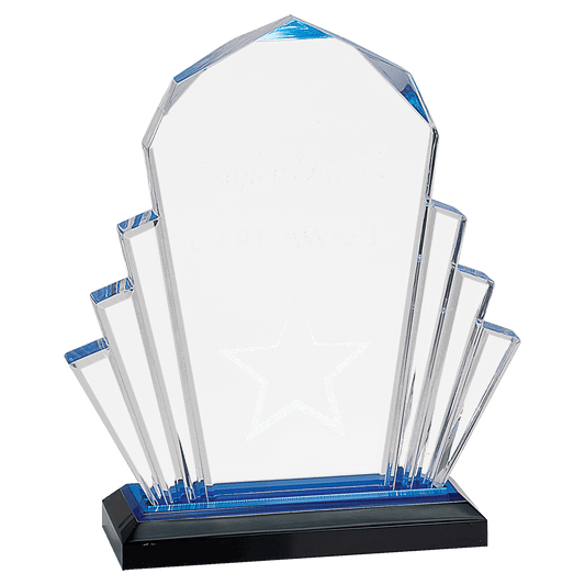 Blue 6" x 9" Faceted Impress Acrylic