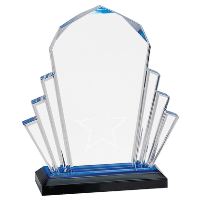 Blue 6" x 9" Faceted Impress Acrylic