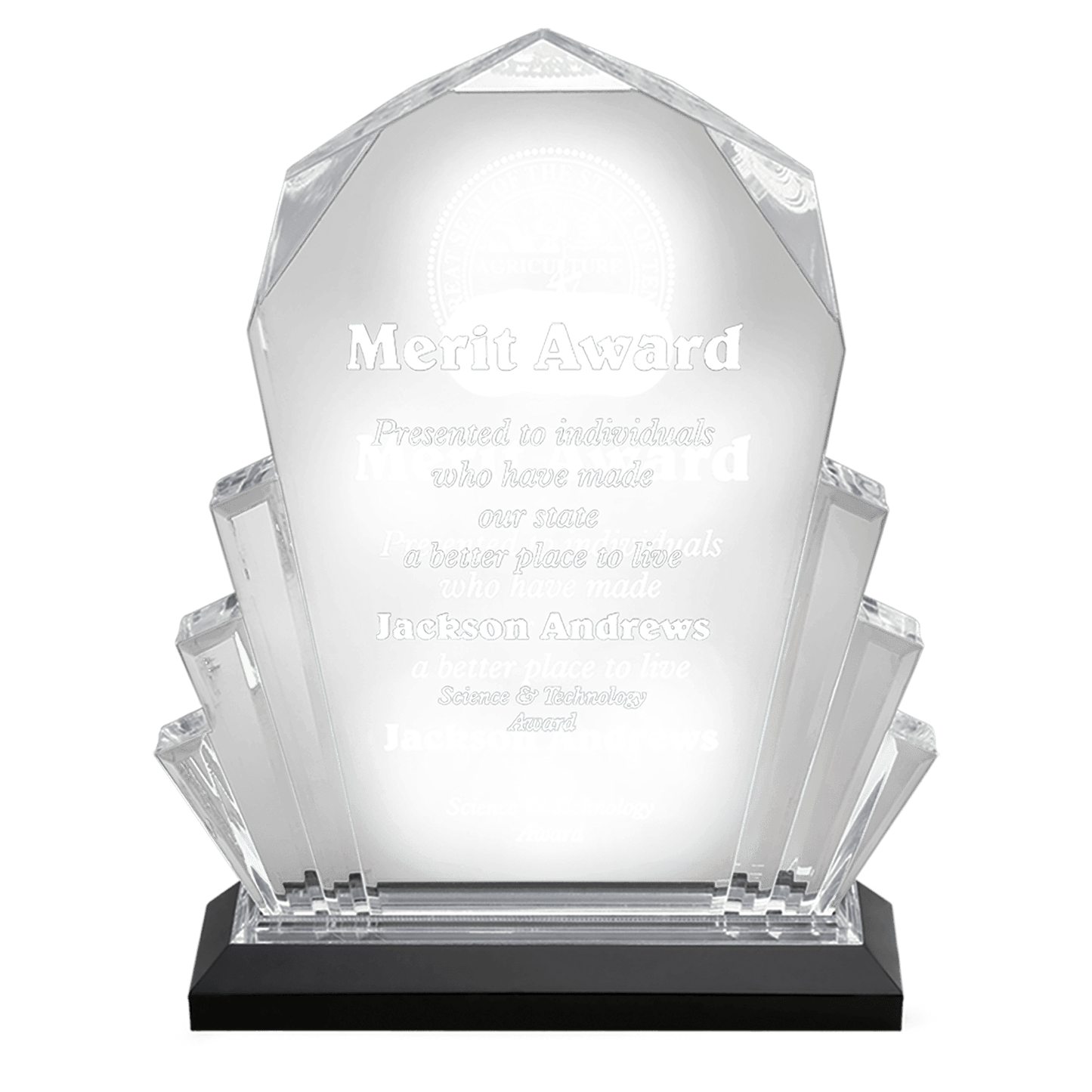 Silver 6" x 9" Faceted Impress Acrylic