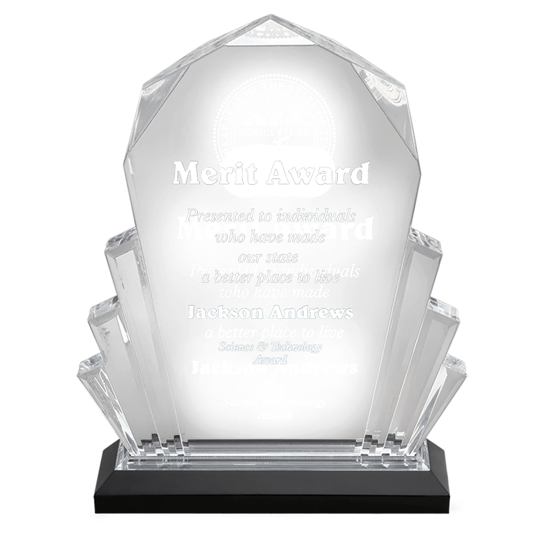 Silver 6" x 9" Faceted Impress Acrylic