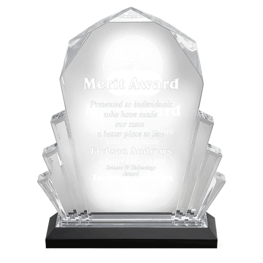 Silver 6" x 9" Faceted Impress Acrylic