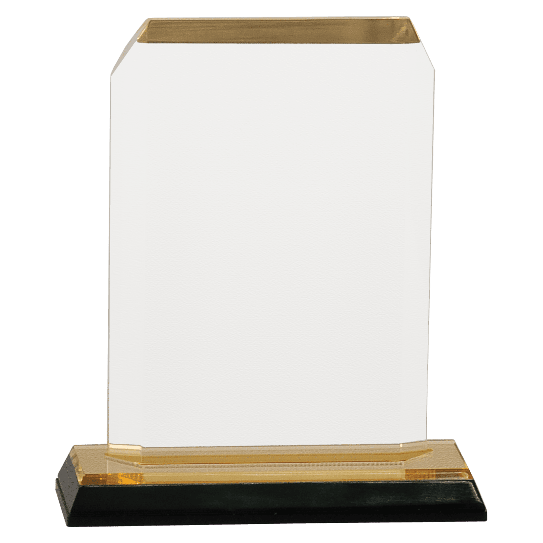 Gold 3 1/2" x 5 1/2" Clipped Corner Impress Acrylic