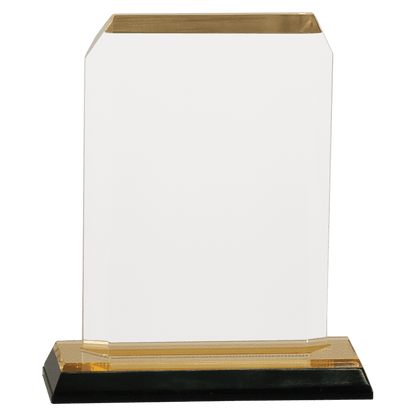 Gold 3 1/2" x 5 1/2" Clipped Corner Impress Acrylic