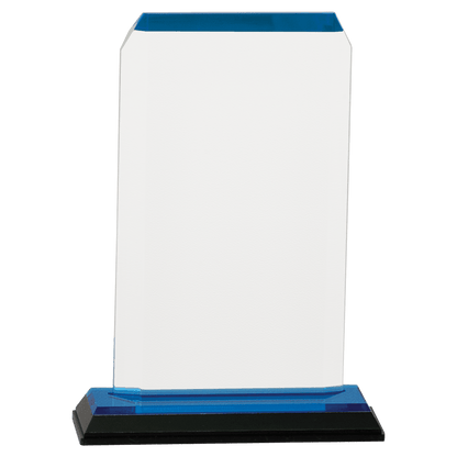 Blue 3 1/2" x 6 1/2" Clipped Corner Impress Acrylic