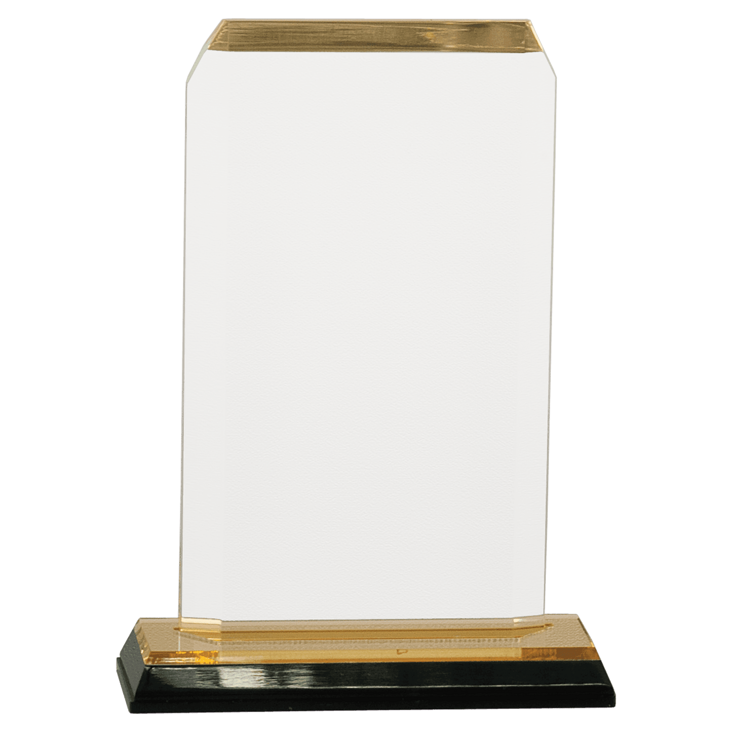 Gold 3 1/2" x 6 1/2" Clipped Corner Impress Acrylic