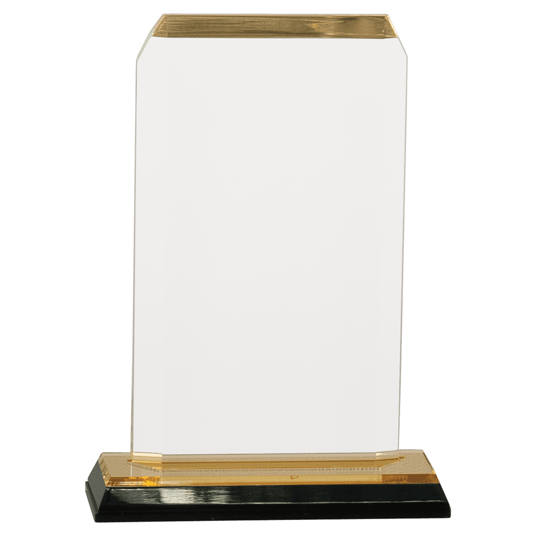 Gold 3 1/2" x 6 1/2" Clipped Corner Impress Acrylic