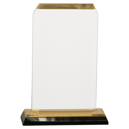 Gold 3 1/2" x 6 1/2" Clipped Corner Impress Acrylic