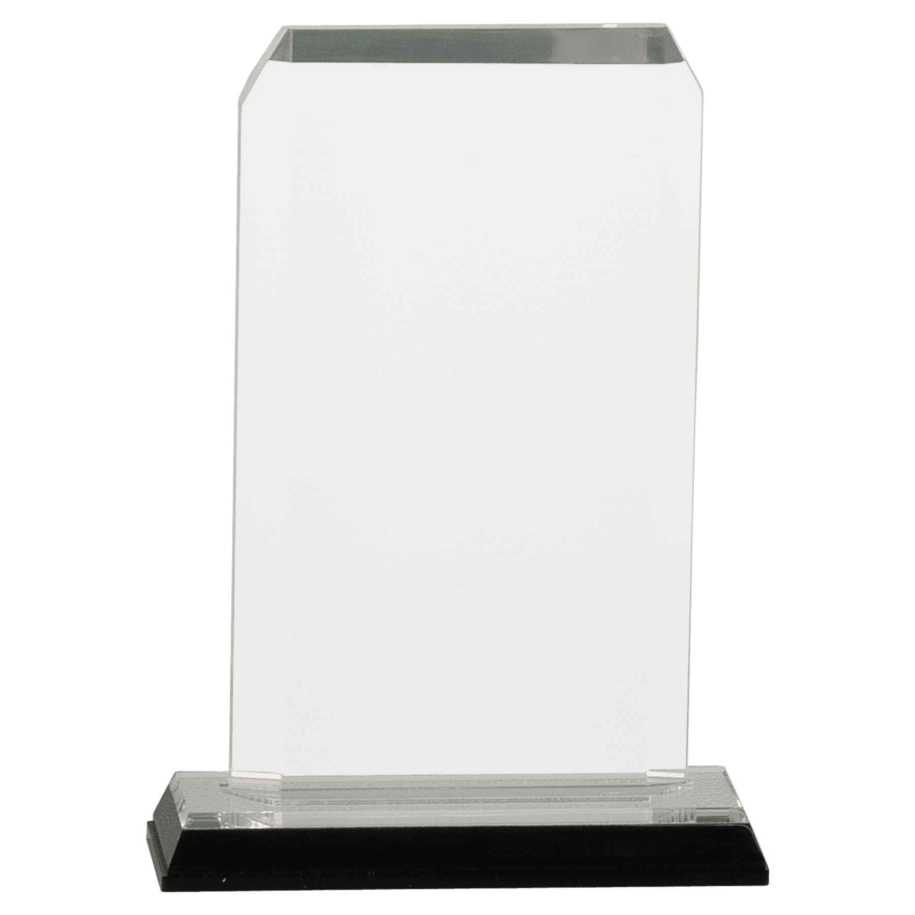 Silver 3 1/2" x 6 1/2" Clipped Corner Impress Acrylic