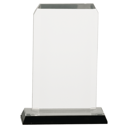 Silver 3 1/2" x 6 1/2" Clipped Corner Impress Acrylic