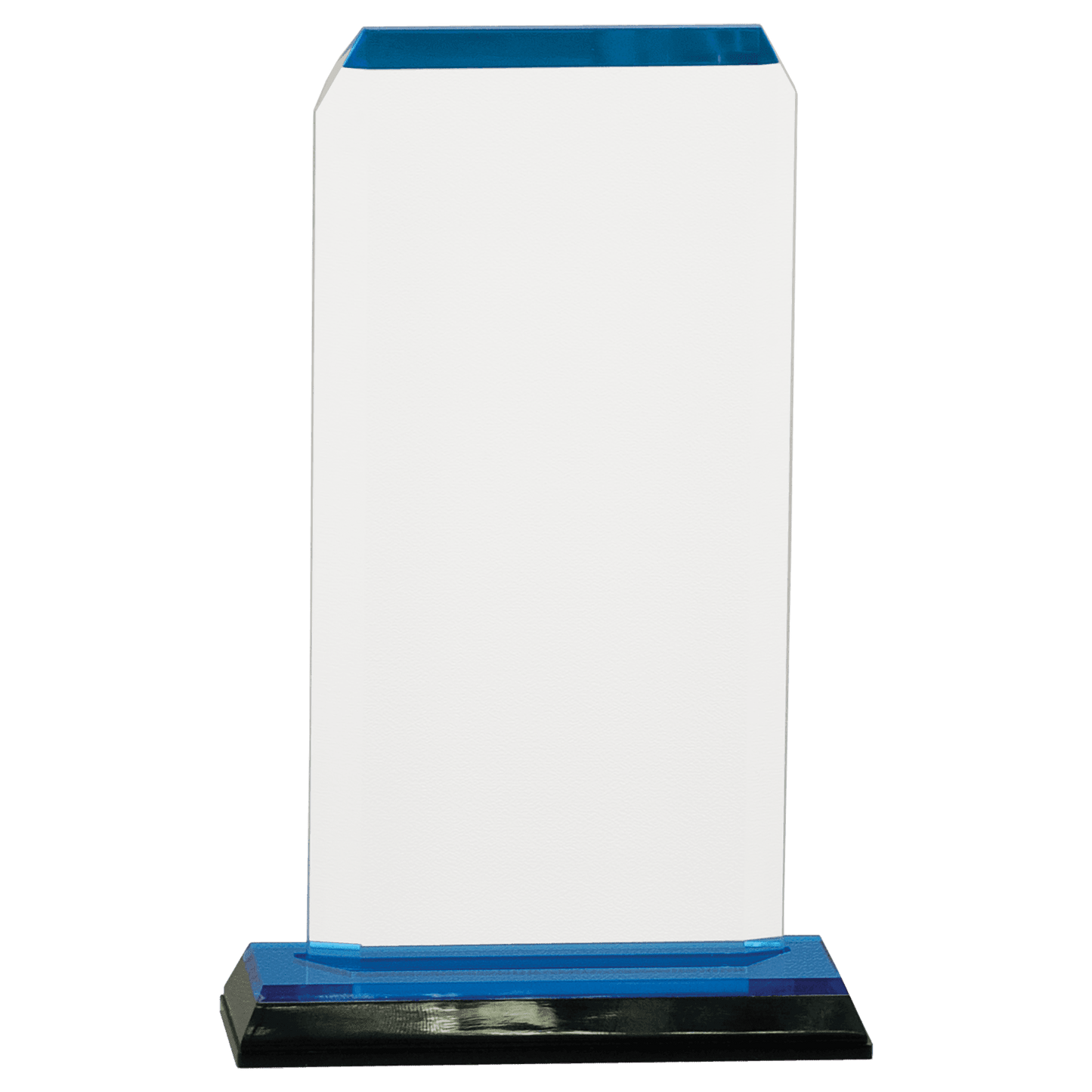 Blue 3 1/2" x 7 1/2" Clipped Corner Impress Acrylic