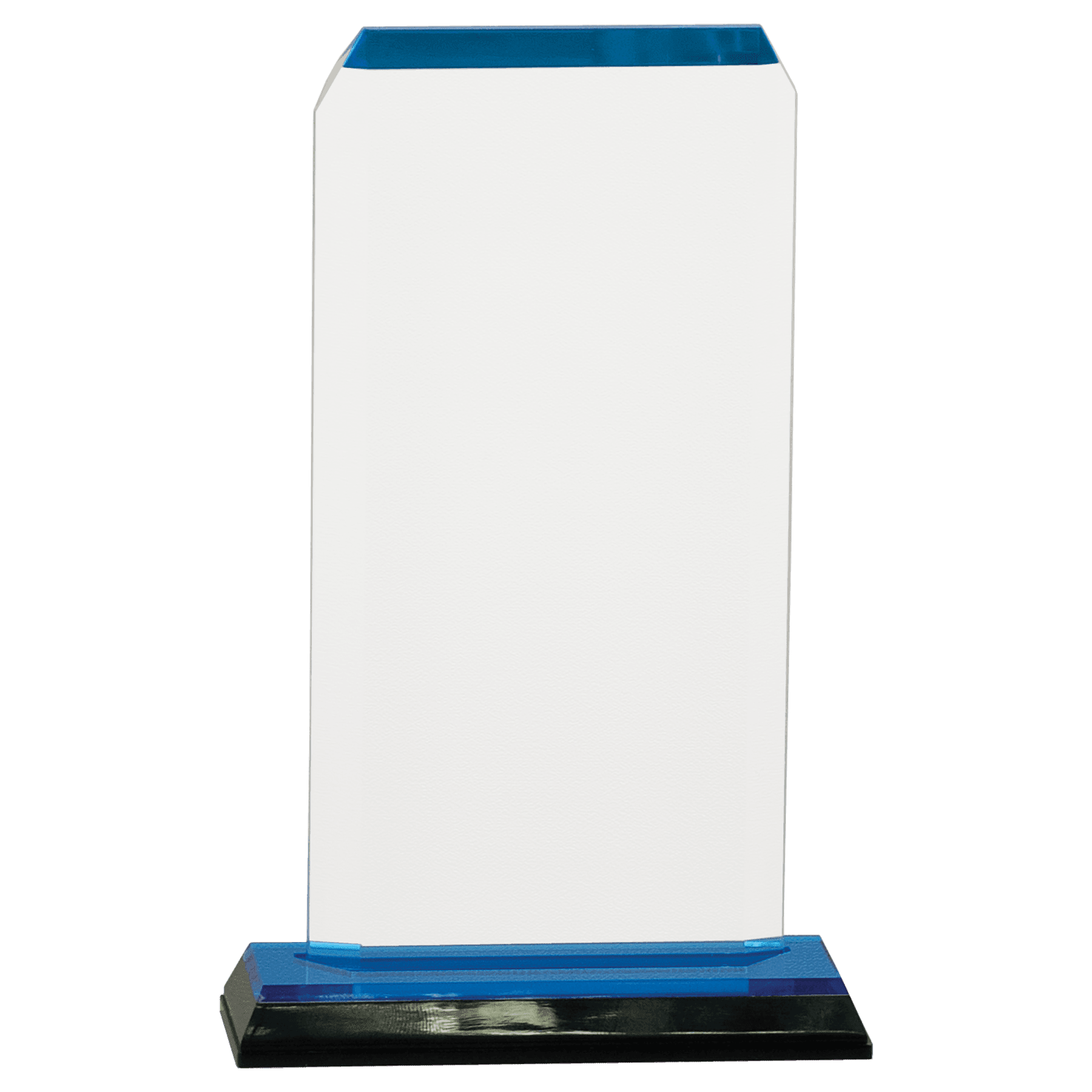 Blue 3 1/2" x 7 1/2" Clipped Corner Impress Acrylic