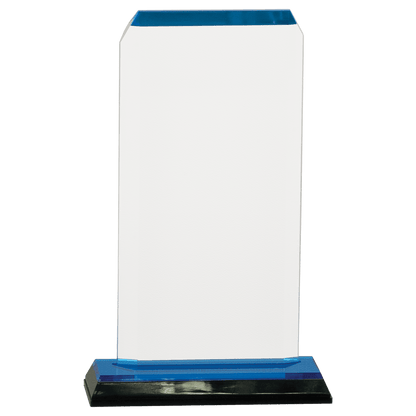 Blue 3 1/2" x 7 1/2" Clipped Corner Impress Acrylic