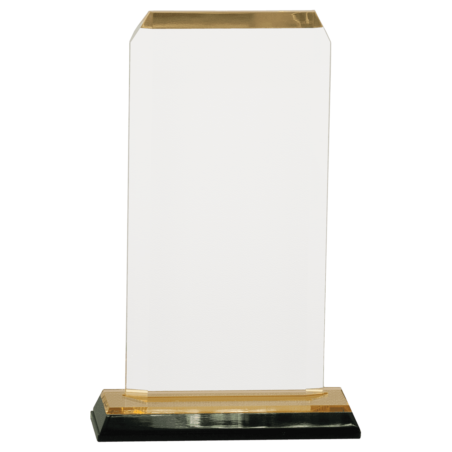 Gold 3 1/2" x 7 1/2" Clipped Corner Impress Acrylic