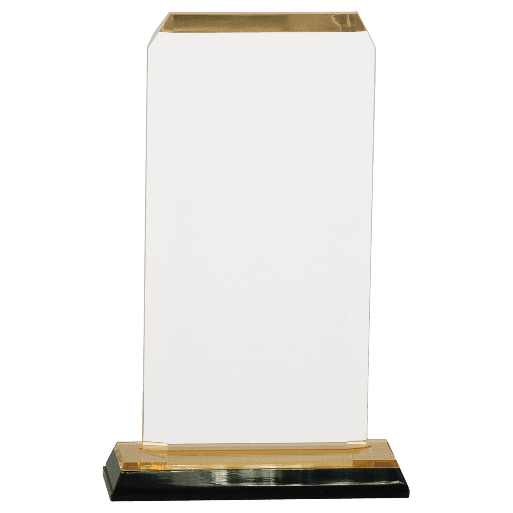 Gold 3 1/2" x 7 1/2" Clipped Corner Impress Acrylic